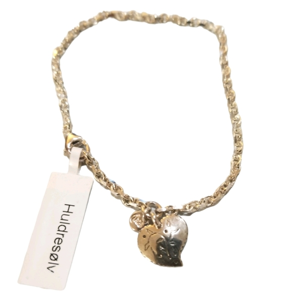 SS925 Heart Charm Bracelet New! 7.5 inches